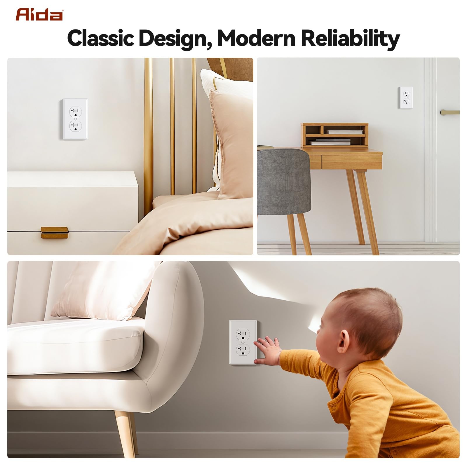20 Amps Outlets Duplex Electrical Receptacle Outlets,Tamper Resistant,Heavy-D…