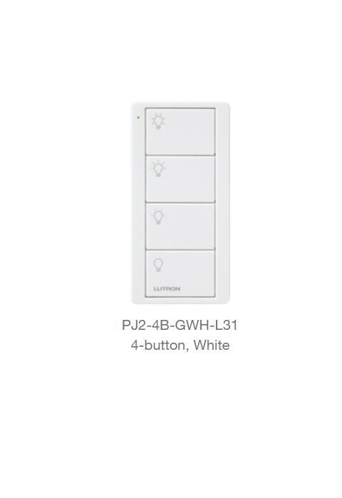 Lutron PJ2-4B-GWH-L31 Pico White Light Scene Wireless Control – New $99.99/Each