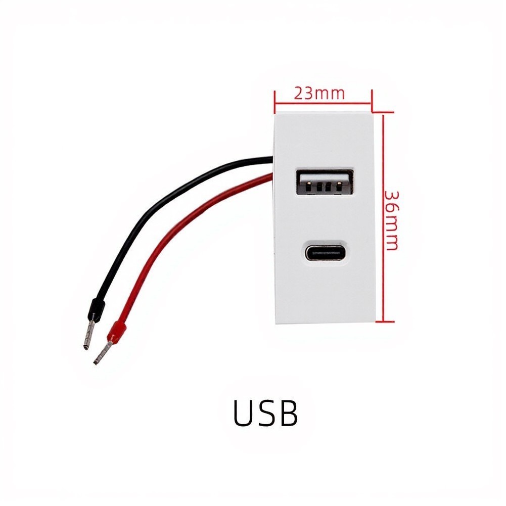 220V AC to 5V DC USB Power Socket Panel 2.1A Output for Phones Tablets