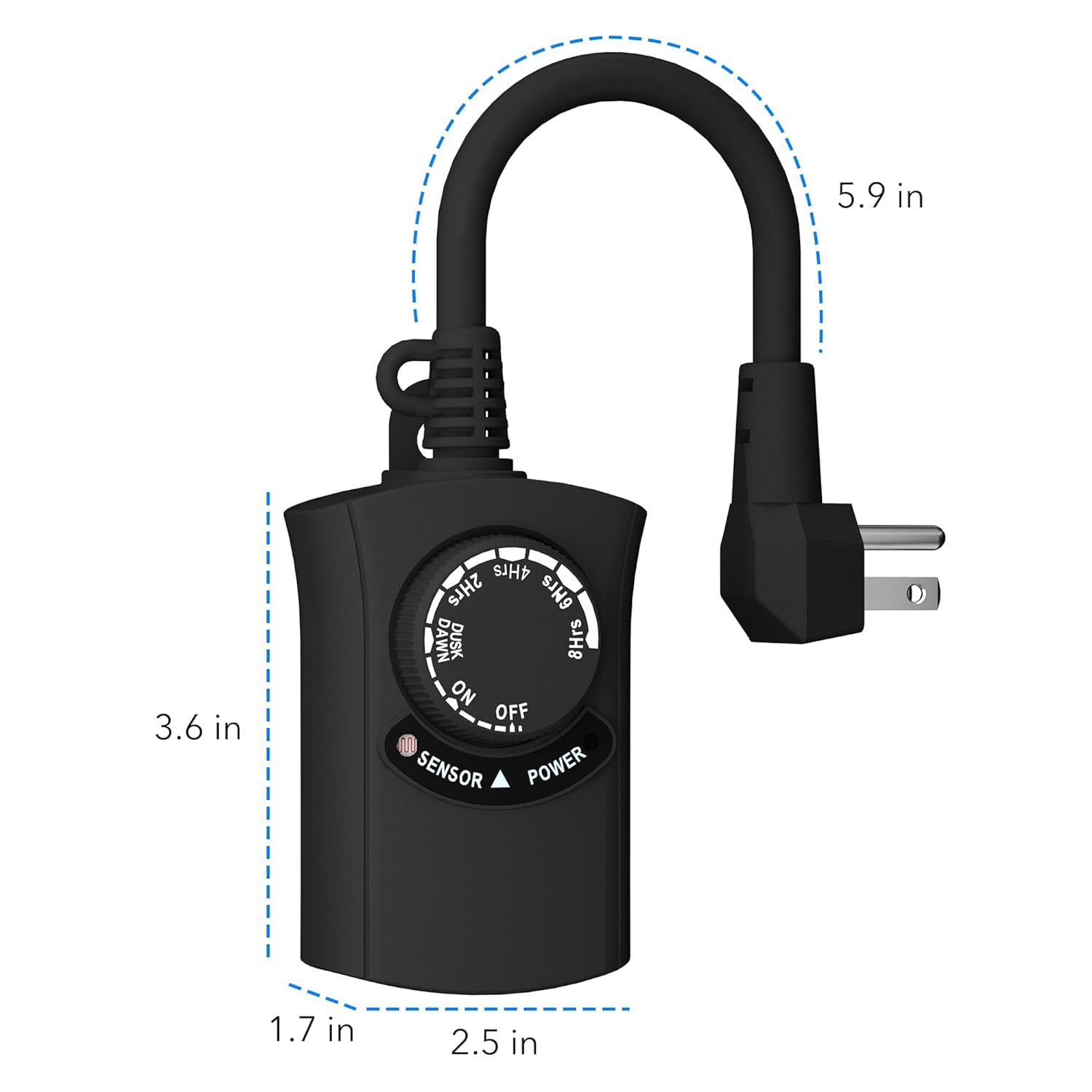 HBN Outdoor Light Timer Weatherproof Photocell Dusk to Dawn Light Sensor Timer