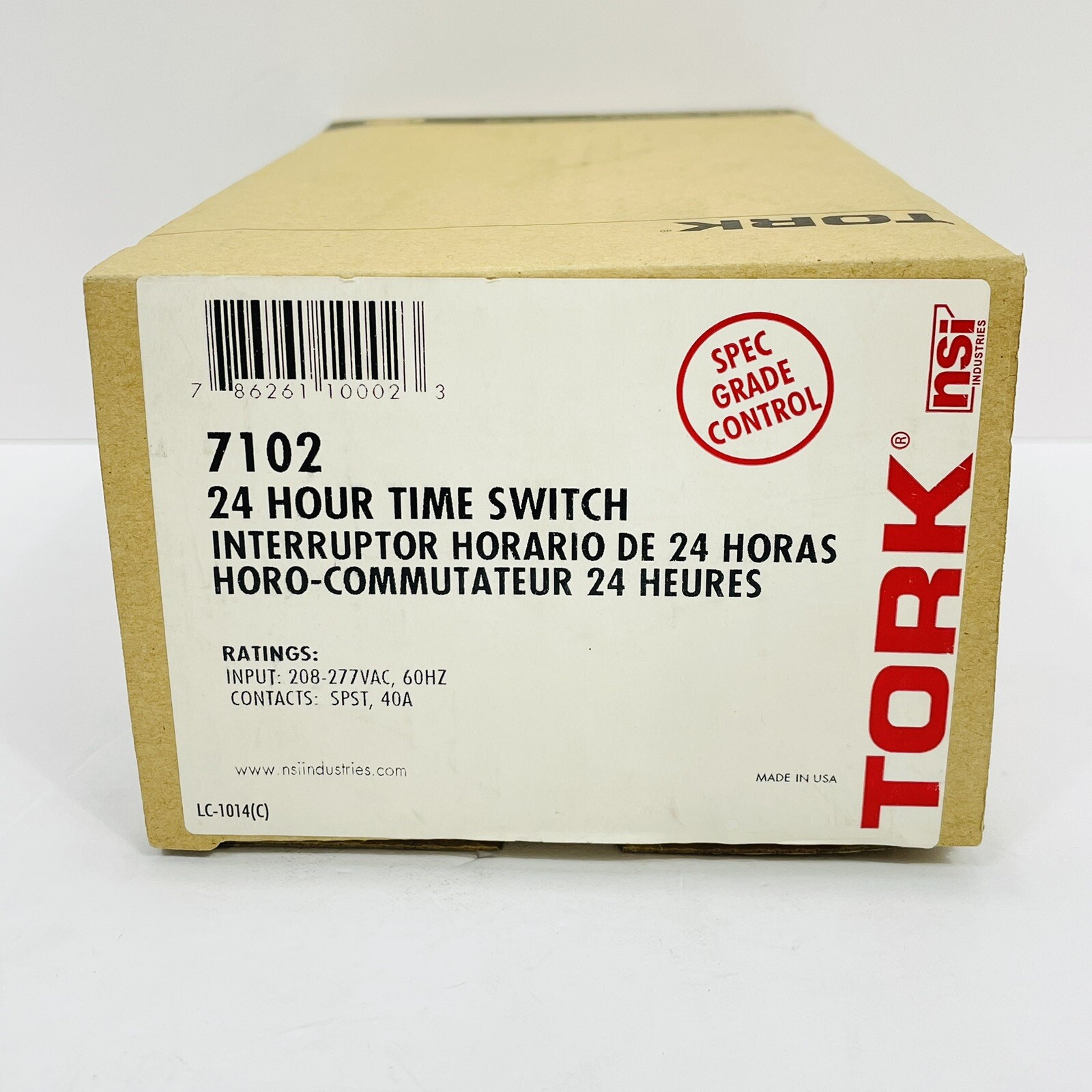 York NSI 7102 24 Hr Indoor Mechanical Time Switch 208-277VAC SPST 40A ~NEW~