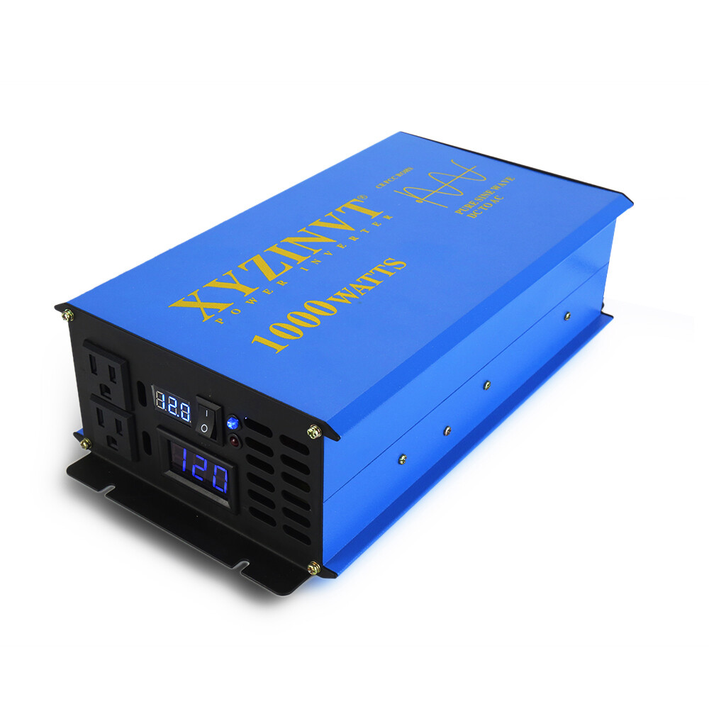 1000W Pure Sine Wave Power Inverter 24V to 110V 2000W Surge Car Converter Solar