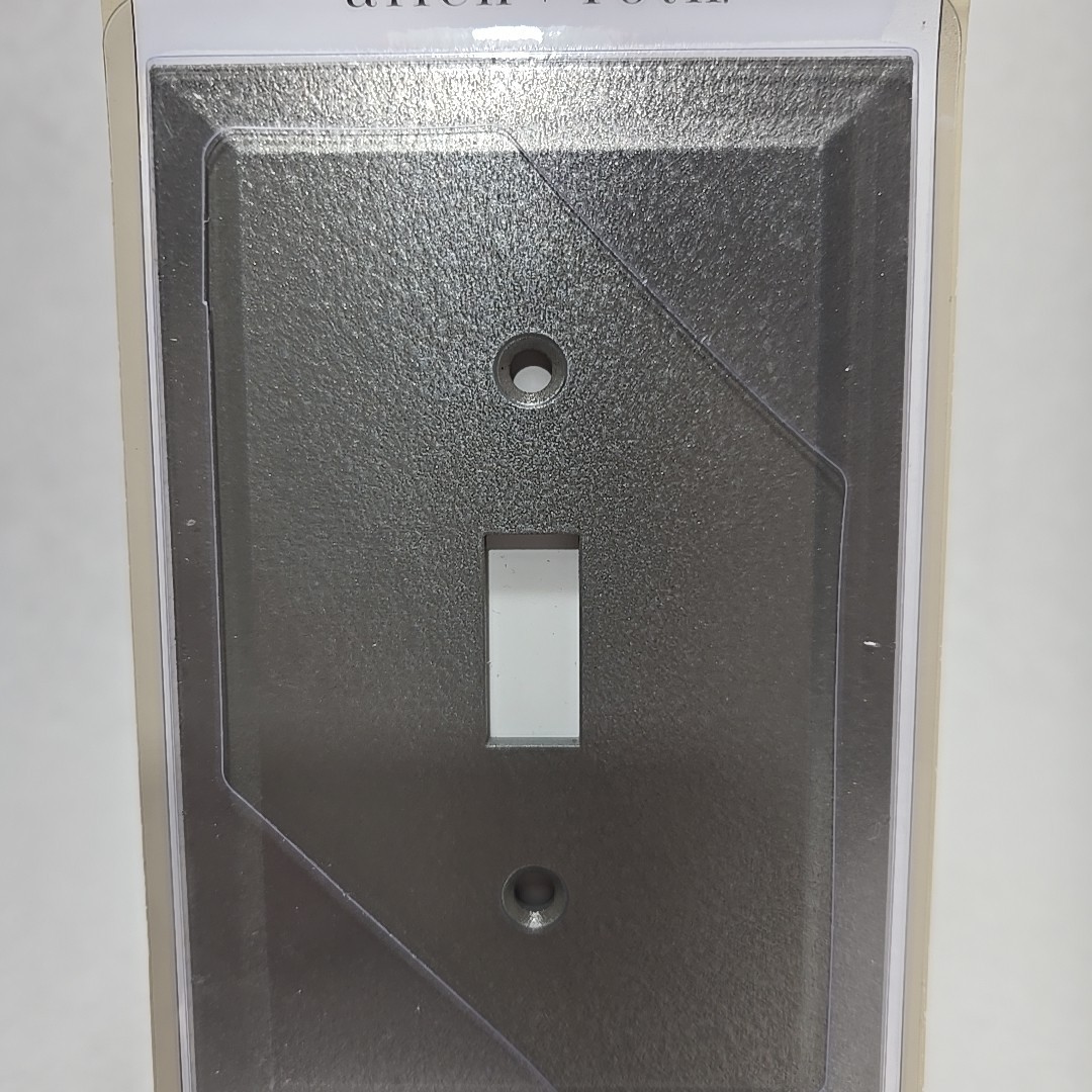 ALLEN ROTH BEVEL Single Switch Toggle Wallplate Cover Brushed Nickel Made in USA