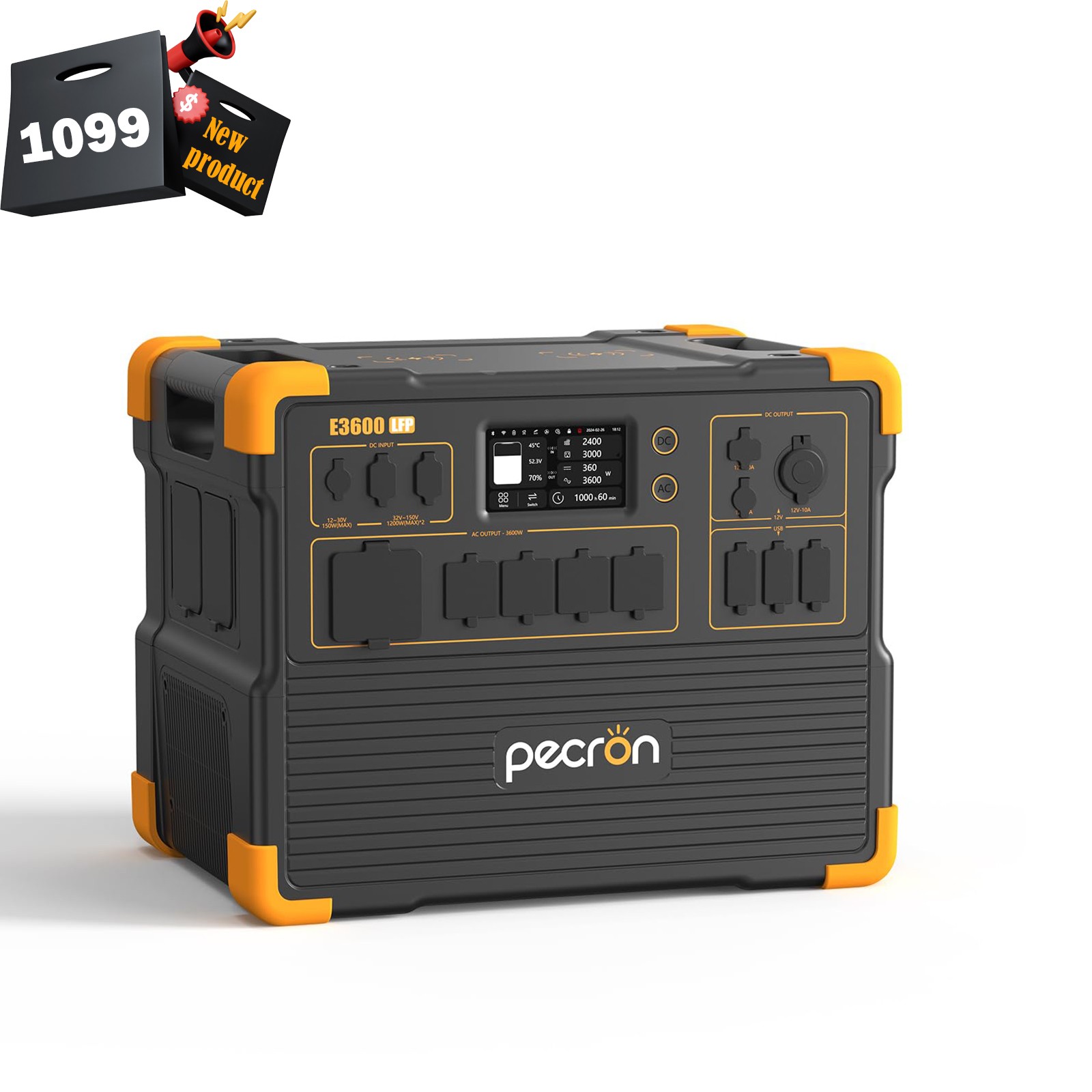 pecron e3600lfp Portable Power Station 3072Wh 3600W Home Backup Generator