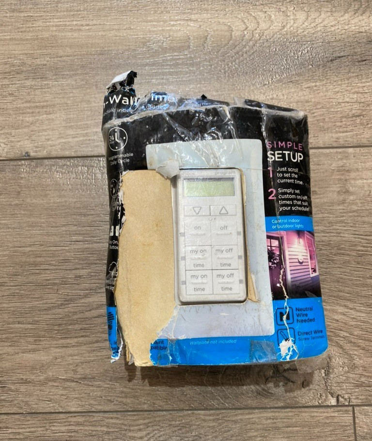 My Touch Smart In Wall Digital Timer & Enerlites 2-Gang 24-Hours White