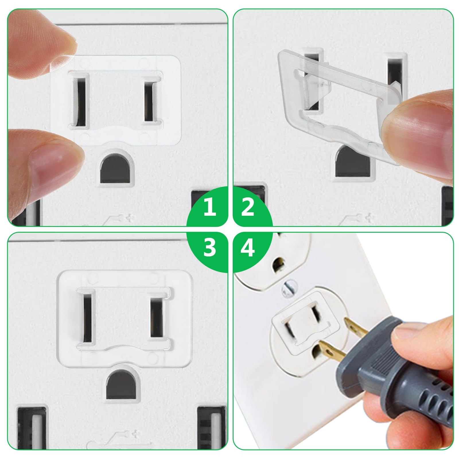 AOZUO 15 Packs Snug Plugs for Loose Outlets, Loose Outlet Plug Fix, Plugs Keep
