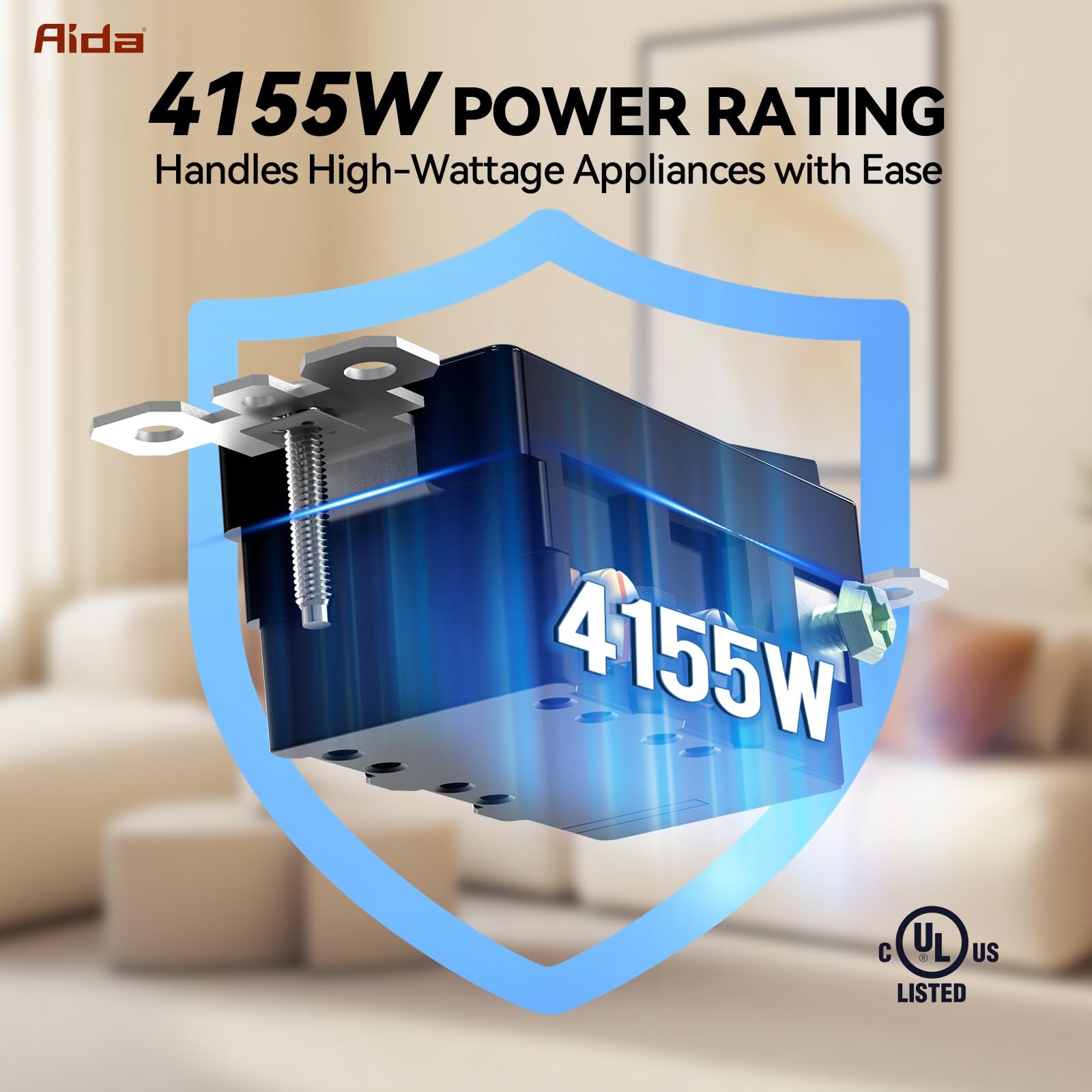 AIDA 4 Way Switch 15Amp 120/277 Volt 20 Pack Glossy Black