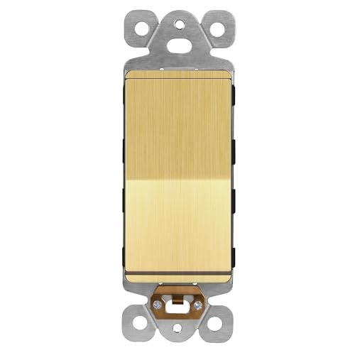 Minimalist Design Single Pole (Wall Plate Not Included) 1 Brushed Gold