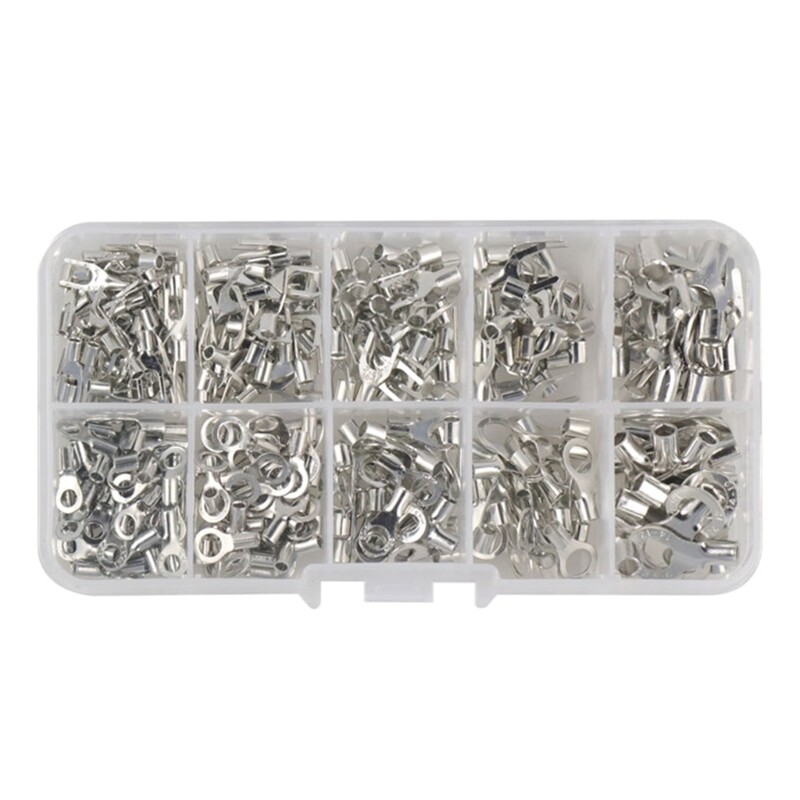 320pcs Tin-Plated-Copper Terminals Assortment Kit Wire Crimp Connectors