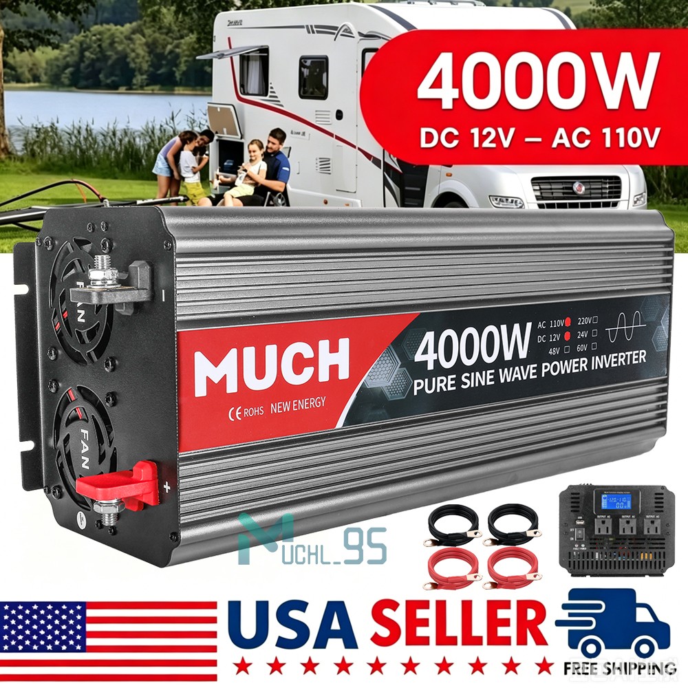 Reliable Pure Sine Wave Power Inverter 2500w 3000w 3500w 4000w 12V 24V Converter