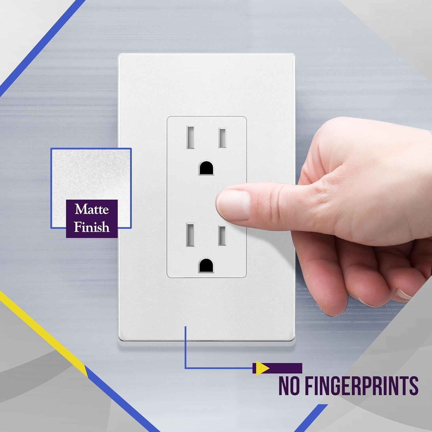 20 Count Tamper-Resistant Matte White Receptacles – Easy Installation & Stylish