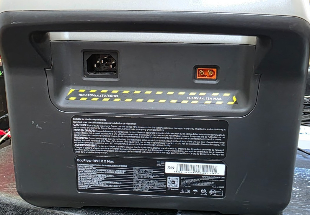 EcoFlow River 2 Max Portable Power Station 512Wh 500W EFR610 With Cord