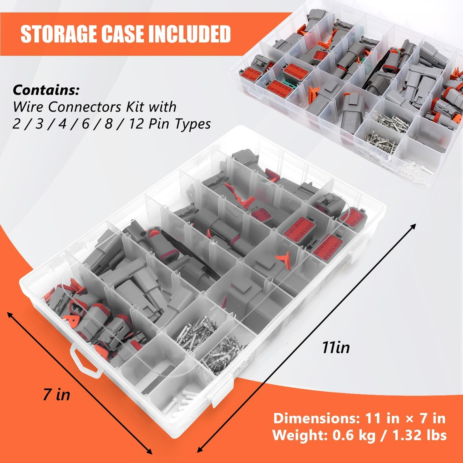 265Pcs Automotive Electrical Wire Connector Kit, 16-22 AWG Crimp Terminal Plu…