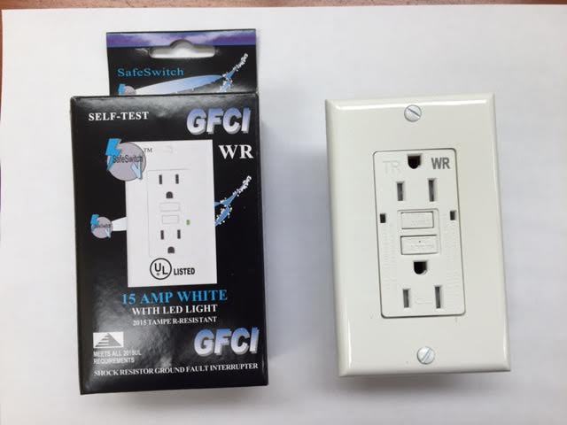 GFCI 15 AMP WHITE SELF-TESTING TAMPER/WEATHER RESISTANT UL OUTLET – CASE OF 50