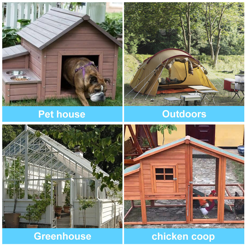 Solar Panel Dual Fan Kit 20W Waterproof Pro Outdoor Dog House Chicken Coop Shed
