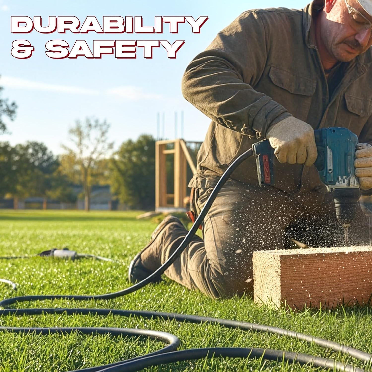 Versatile 6ft Heavy-Duty Extension Cord – Perfect for Home & Garden Power Needs