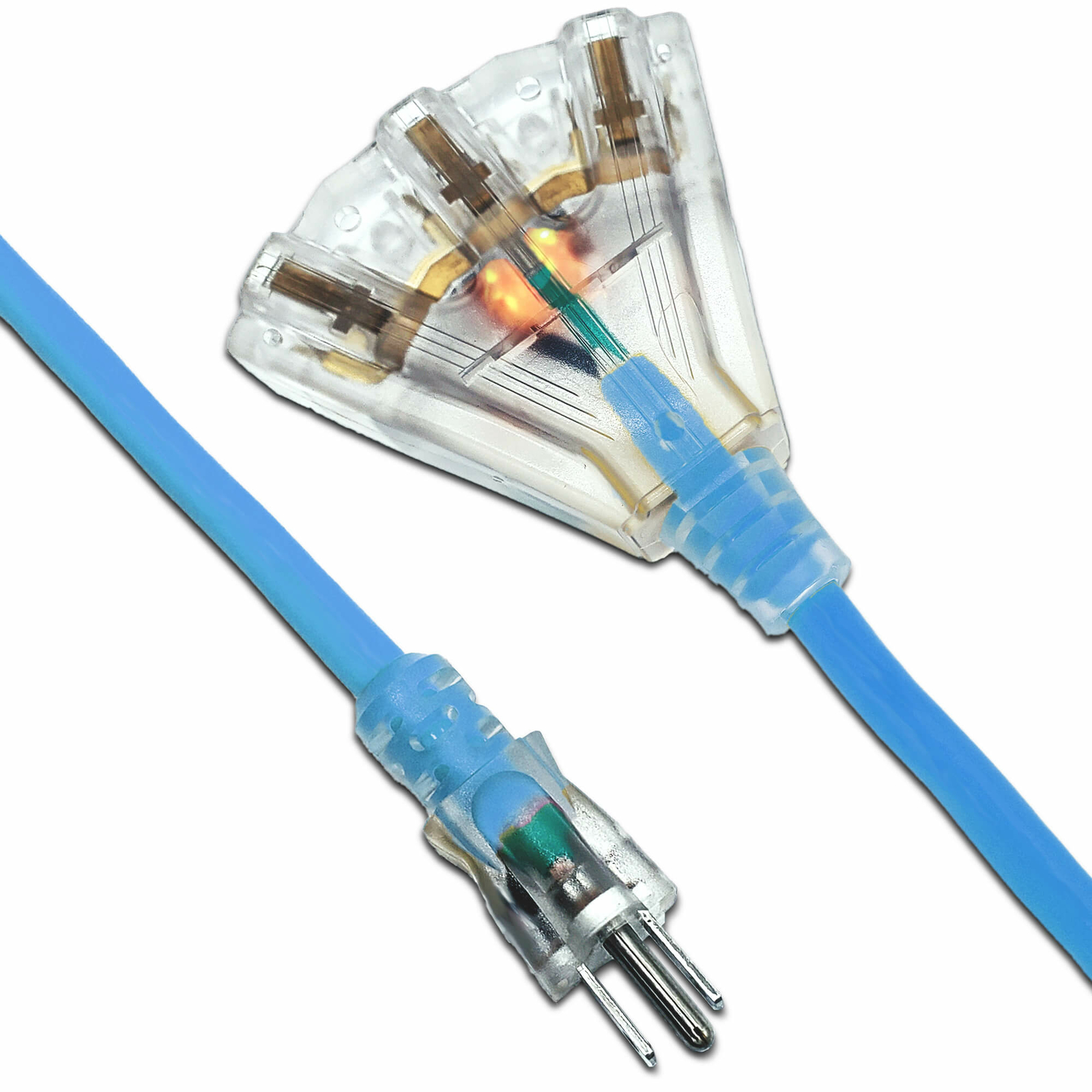 100′ 12/3 Flexible Extreme Cold Heavy Duty 3-Outlet SJEOW Oil-Resistant Cord