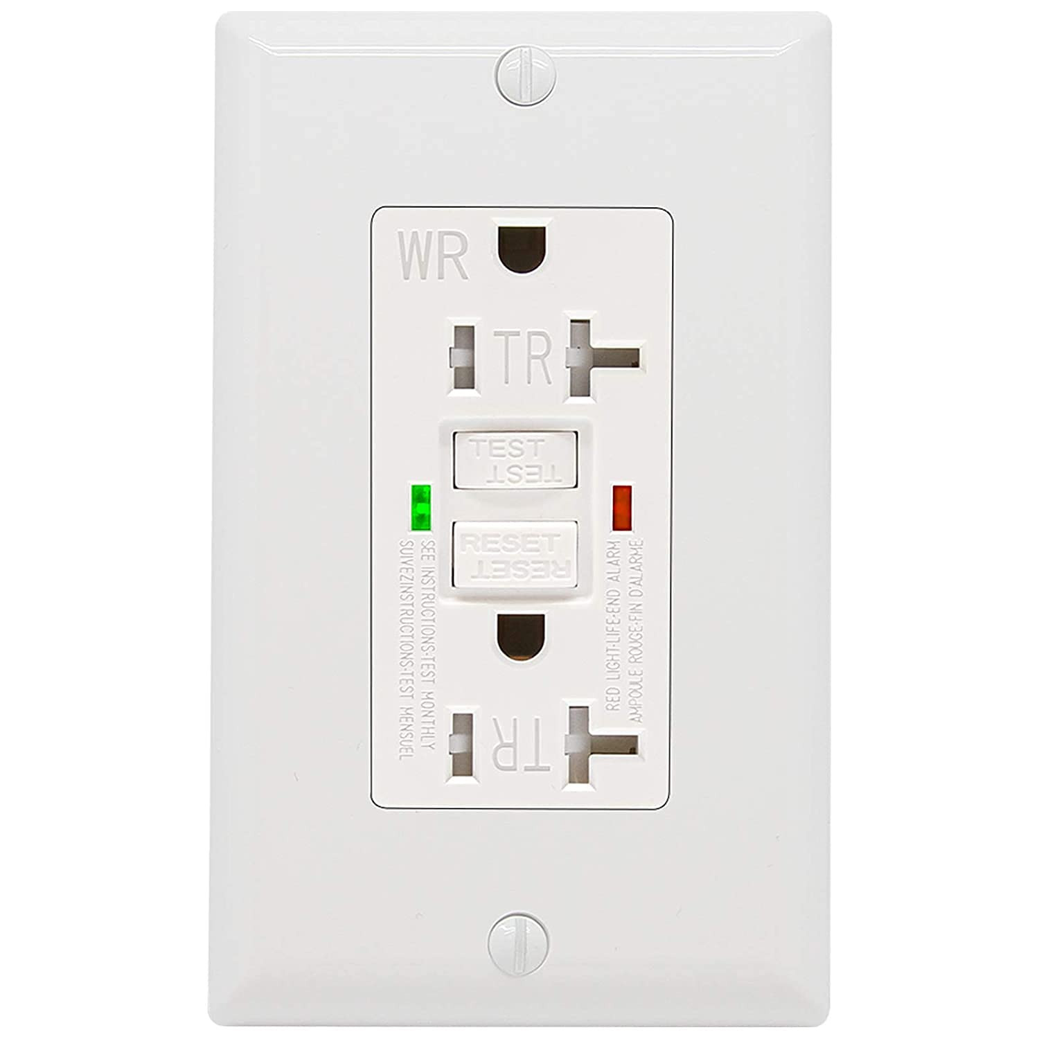 GFCI Outlet 20 Amp, UL Listed, Self-Test GFI Receptacles, Tamperresistant, Weath