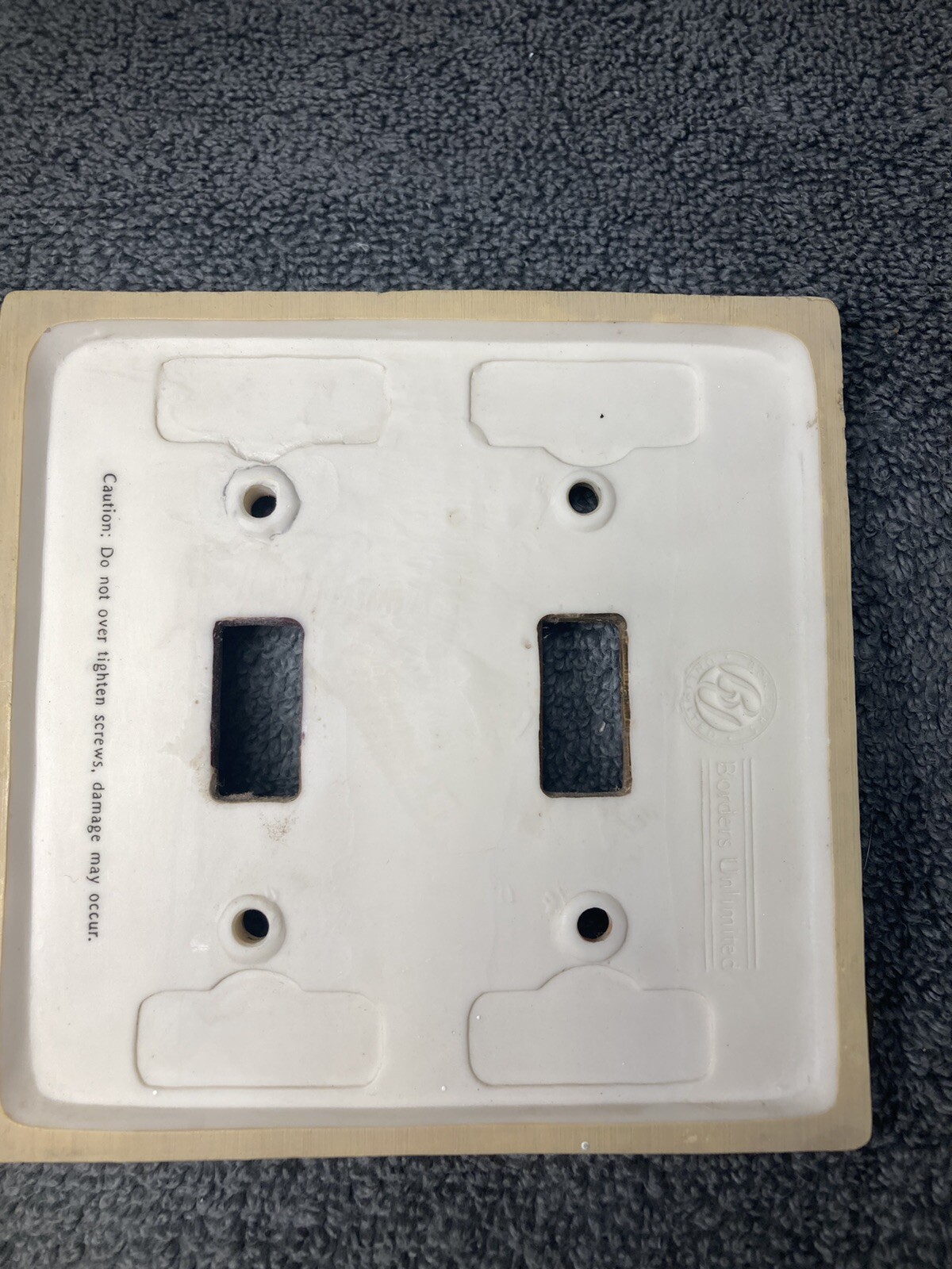 Decorative Switchplate Double Flowers By Borders Unlimited No Chips or Cracks
