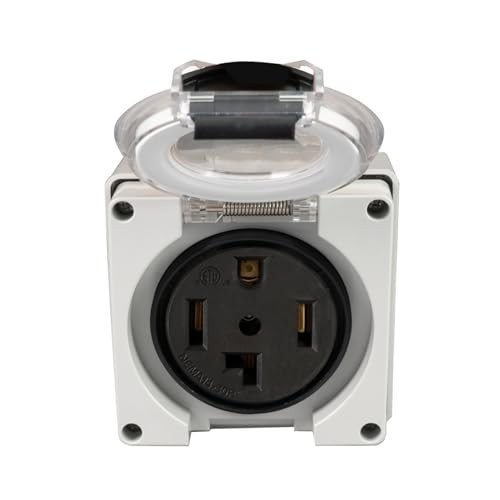RV/EV Power Outlet Box. NEMA Power OutletBox, 30Amps 125/250Volt 14-30R