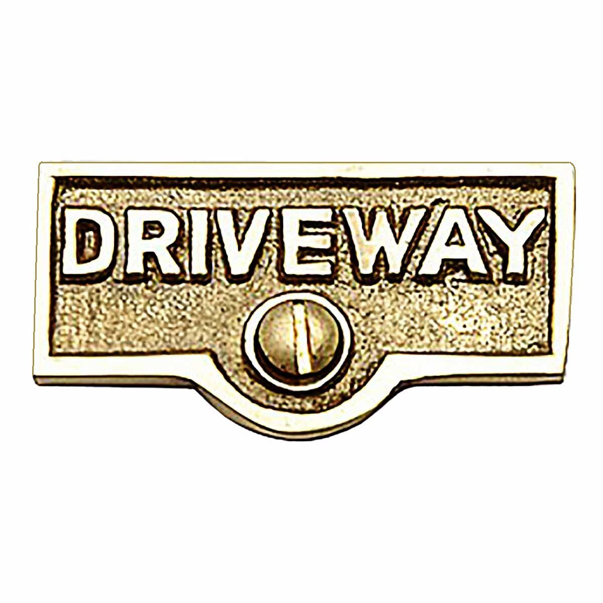 Switch Plate Tags “DRIVEWAY” Name Sign Labels Lacquered Brass Renovators Supply