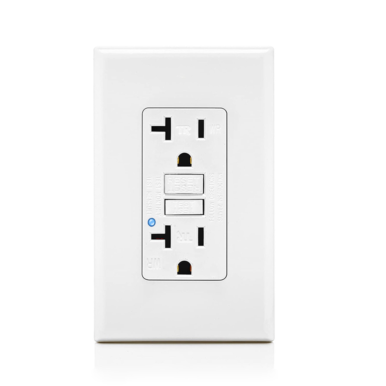 1PK 20A GFCI GFI Outlet Tamper Weather Resistant ETL Listed with LED Indicator
