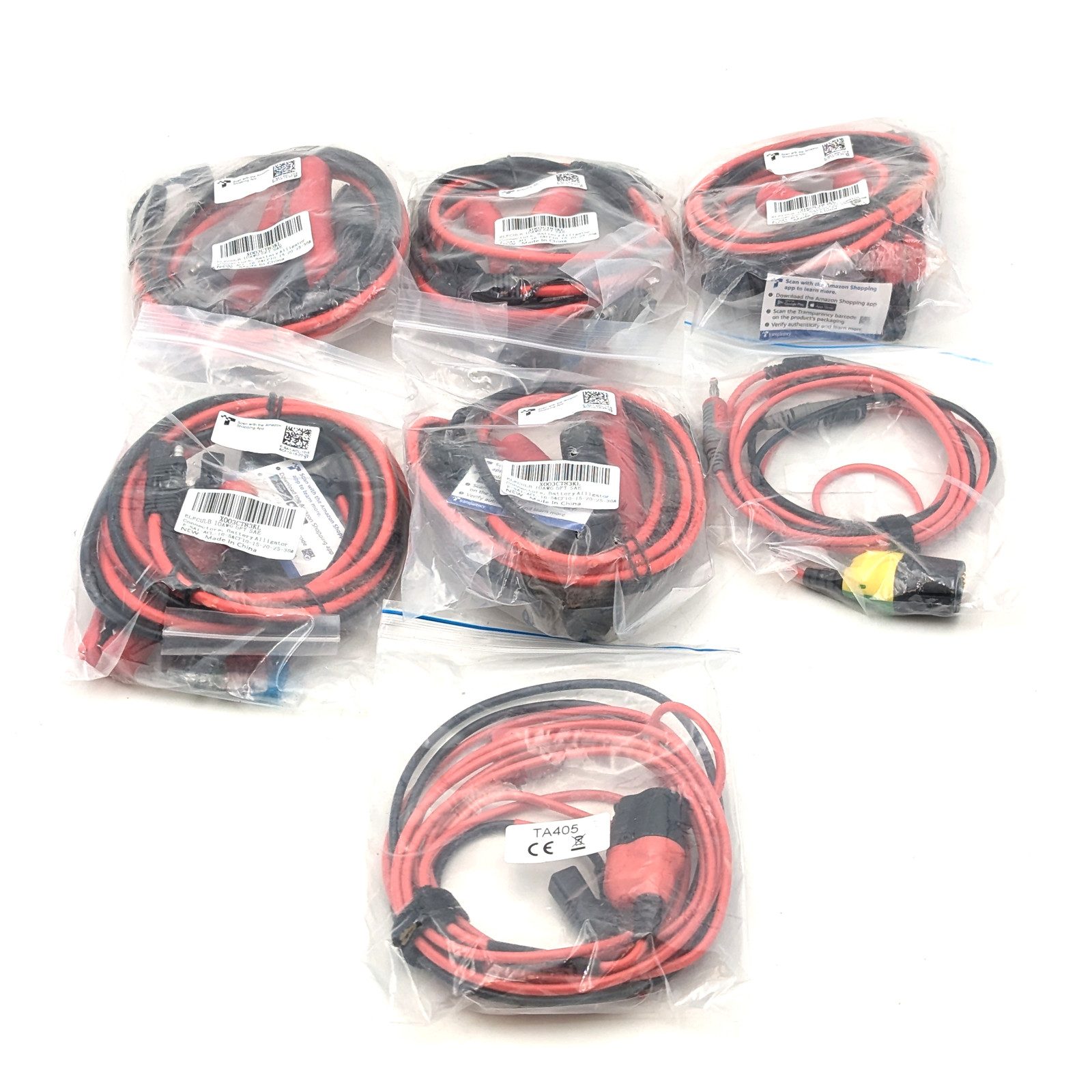 ELFCLUB & More 10AWG SAE to Alligator Clip 5ft Cables & More | Lot of 7