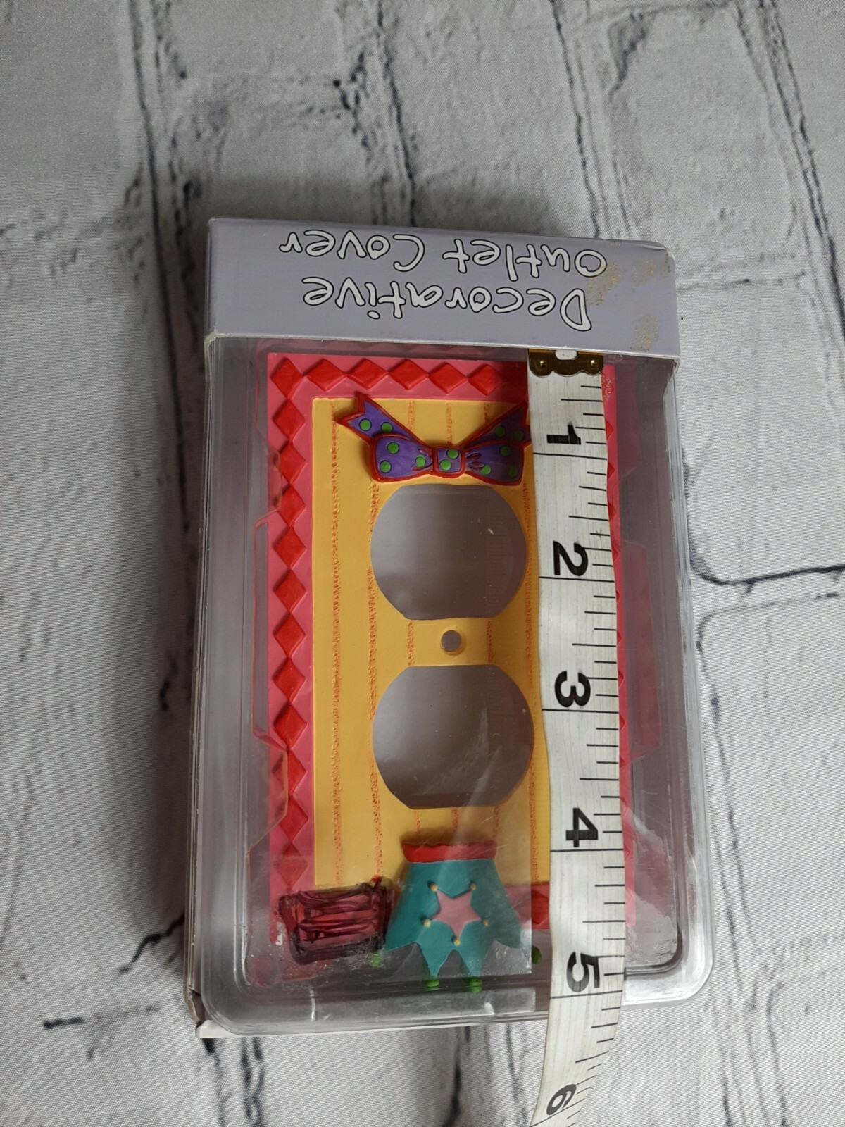 Borders Unlimited Little Princess Pink Yellow Crown Bow Decorative Outlet Cover