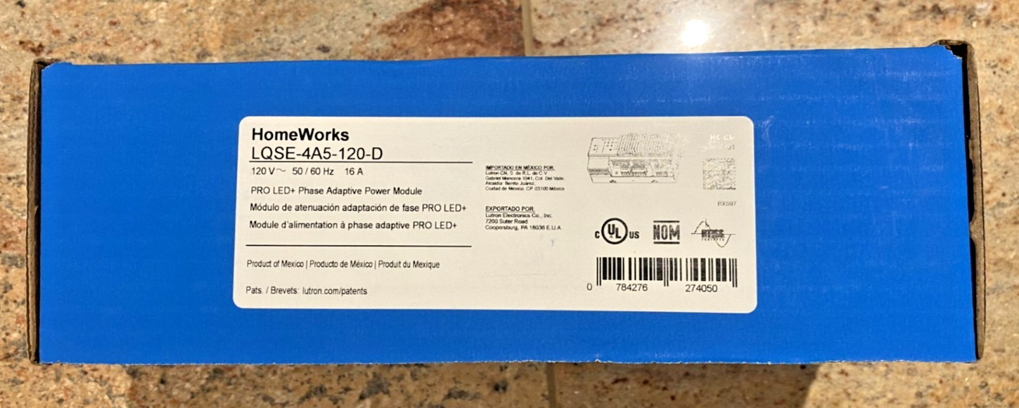 Lutron LQSE-4A5-120-D PRO LED+ Phase Adaptive Power Module -NIB – SHIPS SAME DAY
