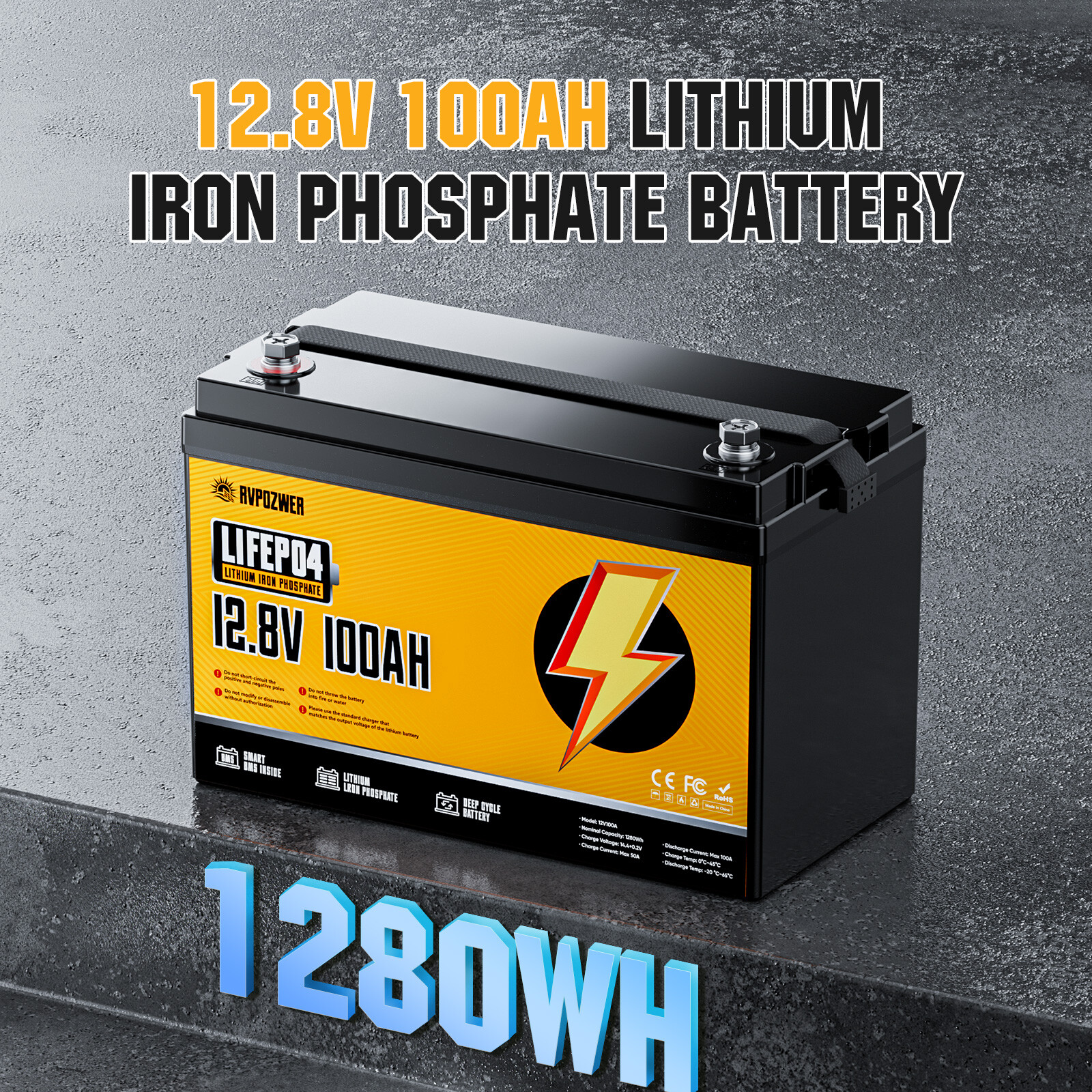 36V 100Ah LiFePO4 Lithium Battery Deep Cycle 3 Group 12V 100Ah For Golf Cart RV