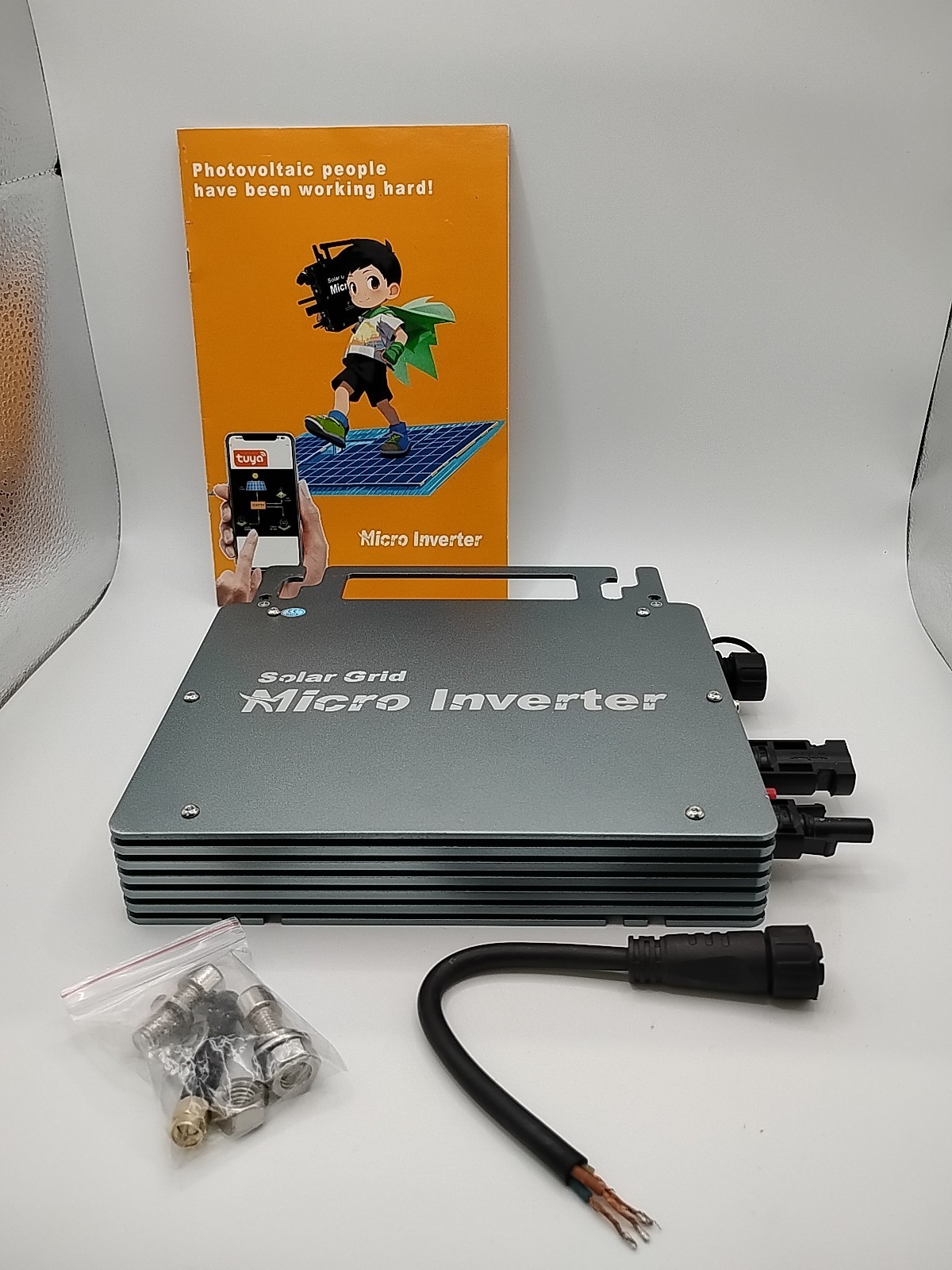Grid Tie Solar Power Inverter, 550W APP Control Single Phase Solar Grid Tie.New