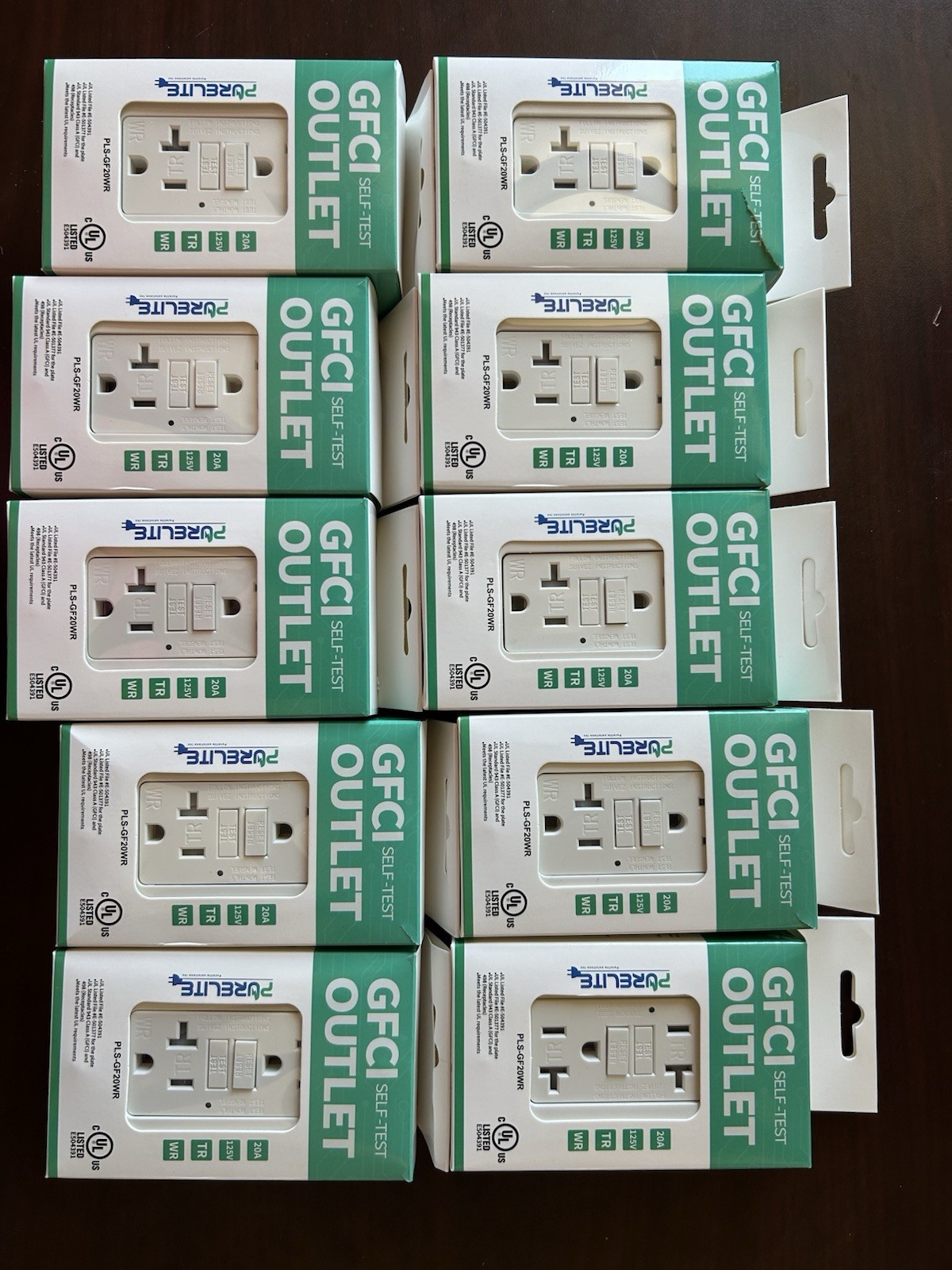 ❤️20A GFCI Outlet TR-WR self Test Weather & Tamper Resistant UL Listed W 10lot
