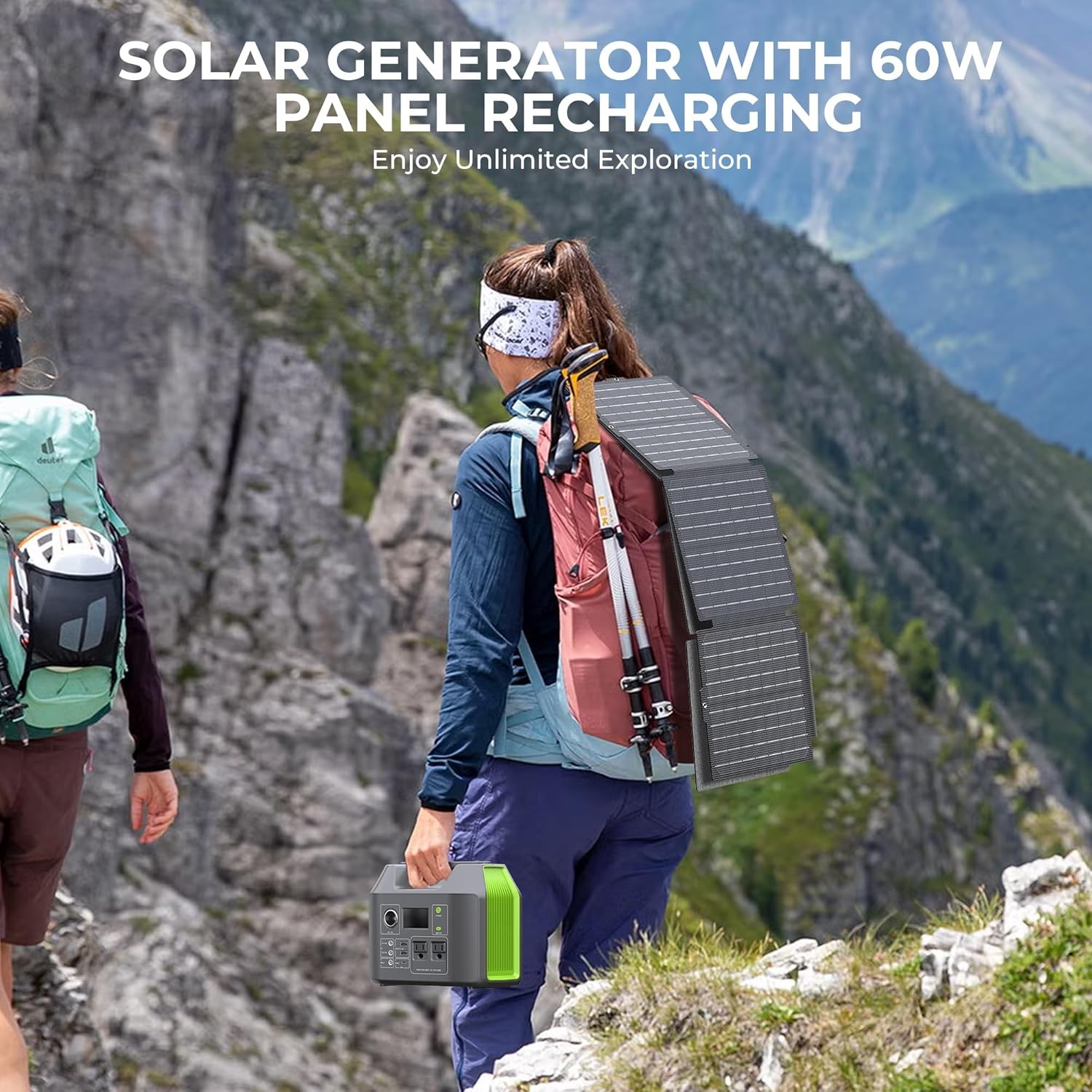 300W Solar Generator with 60W Foldable Panel 296Wh