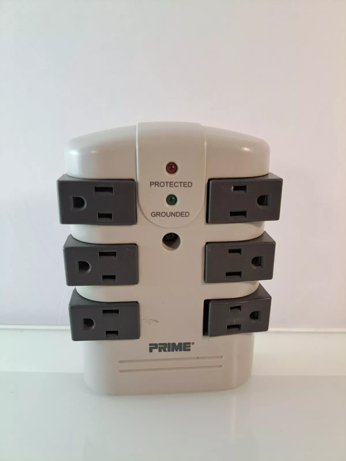 6-Pack Prime PB503105 Rotating 6-Outlets 120V/15A/60Hz/1800W/2160J Surge Protect