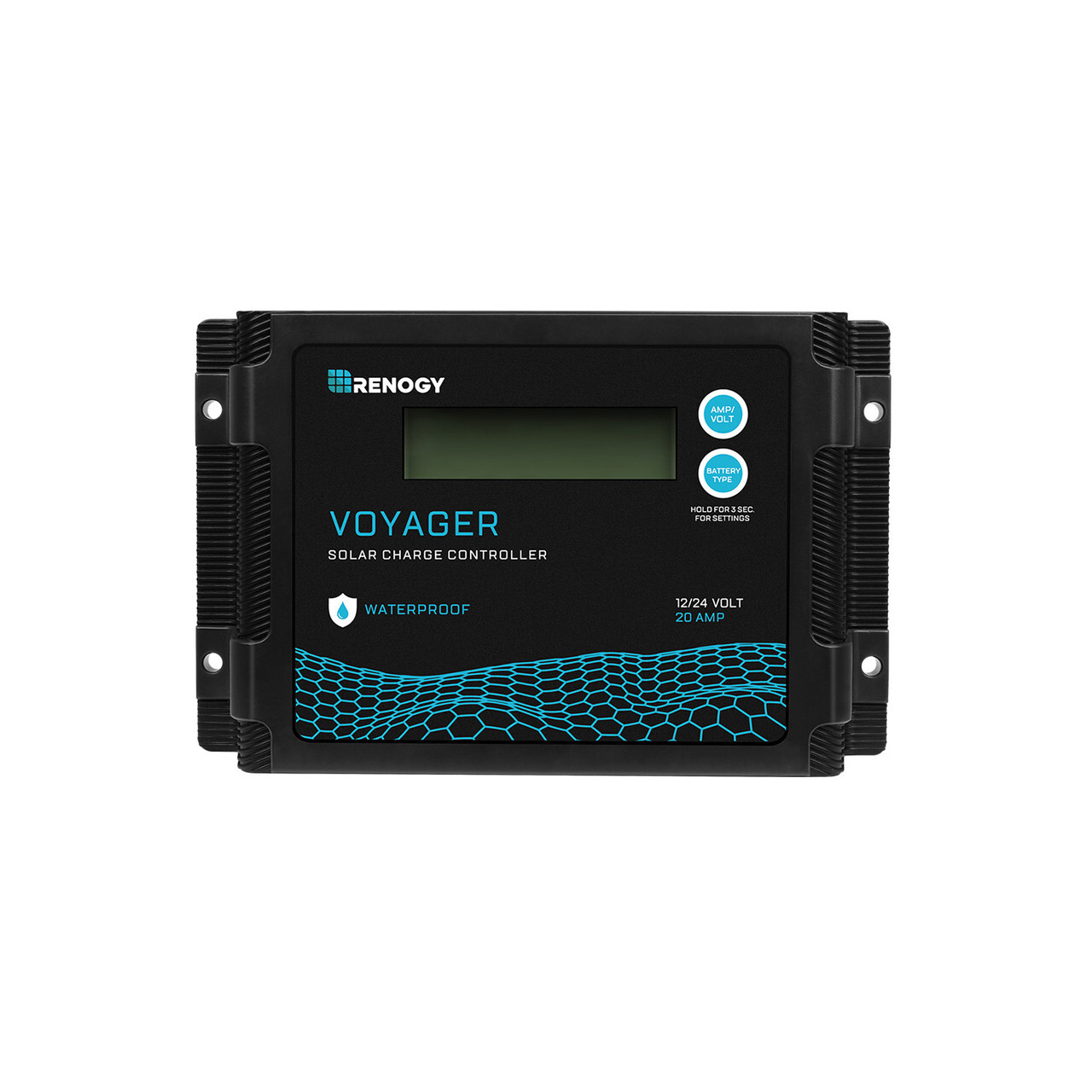 Renogy Voyager 20A 12V/24V PWM Waterproof Solar Charge Controller w/ LCD Display