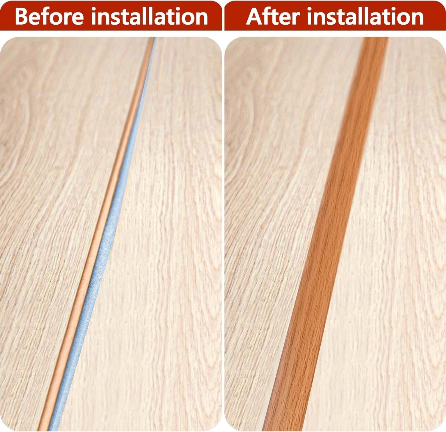 Floor Transition Strip Carpet to Tile Self Adhesive PVC Threshold Light Brown