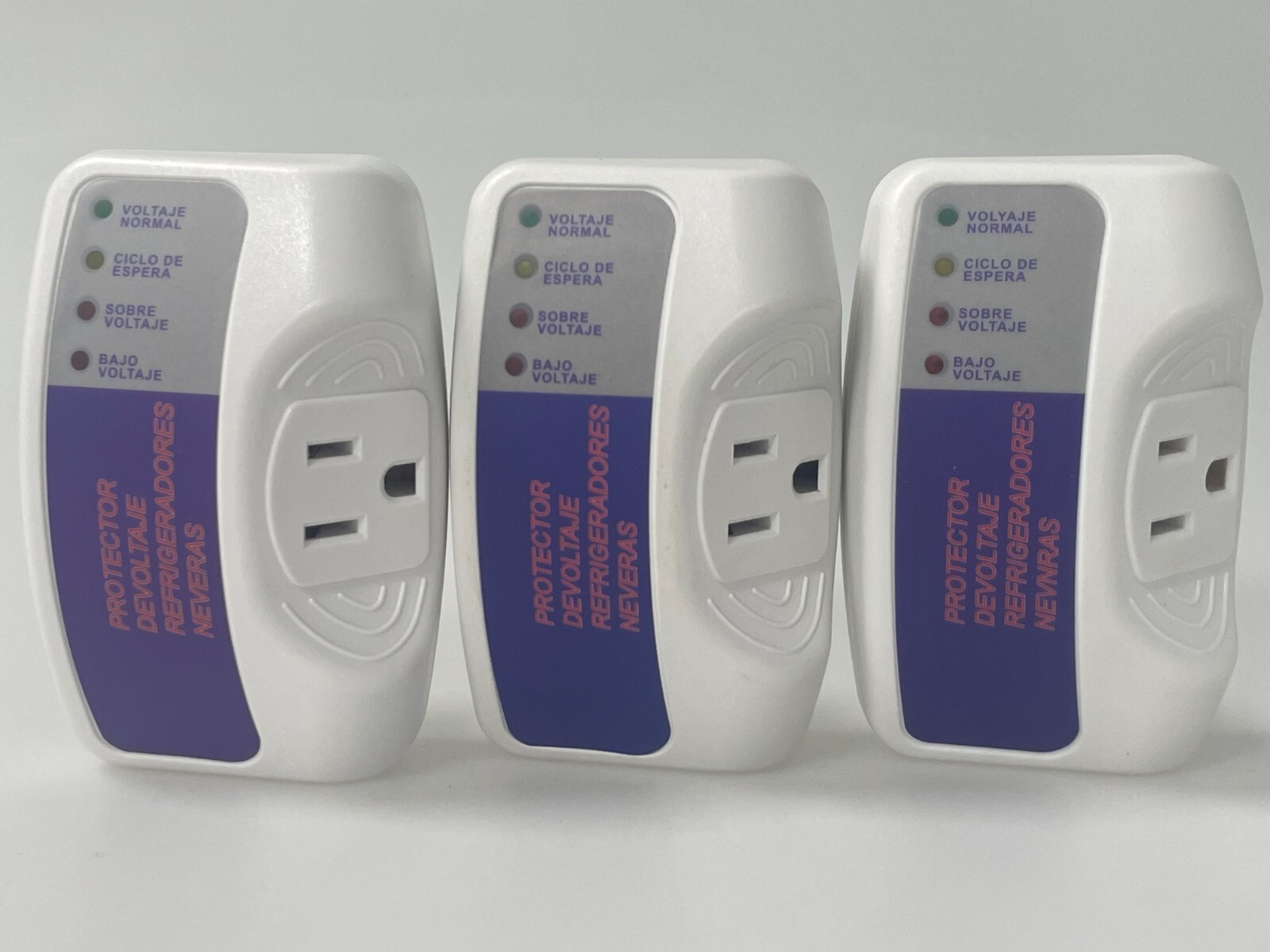 3Pcs US 120V Voltage Protector Surge Home Refrigerator Power Outlets