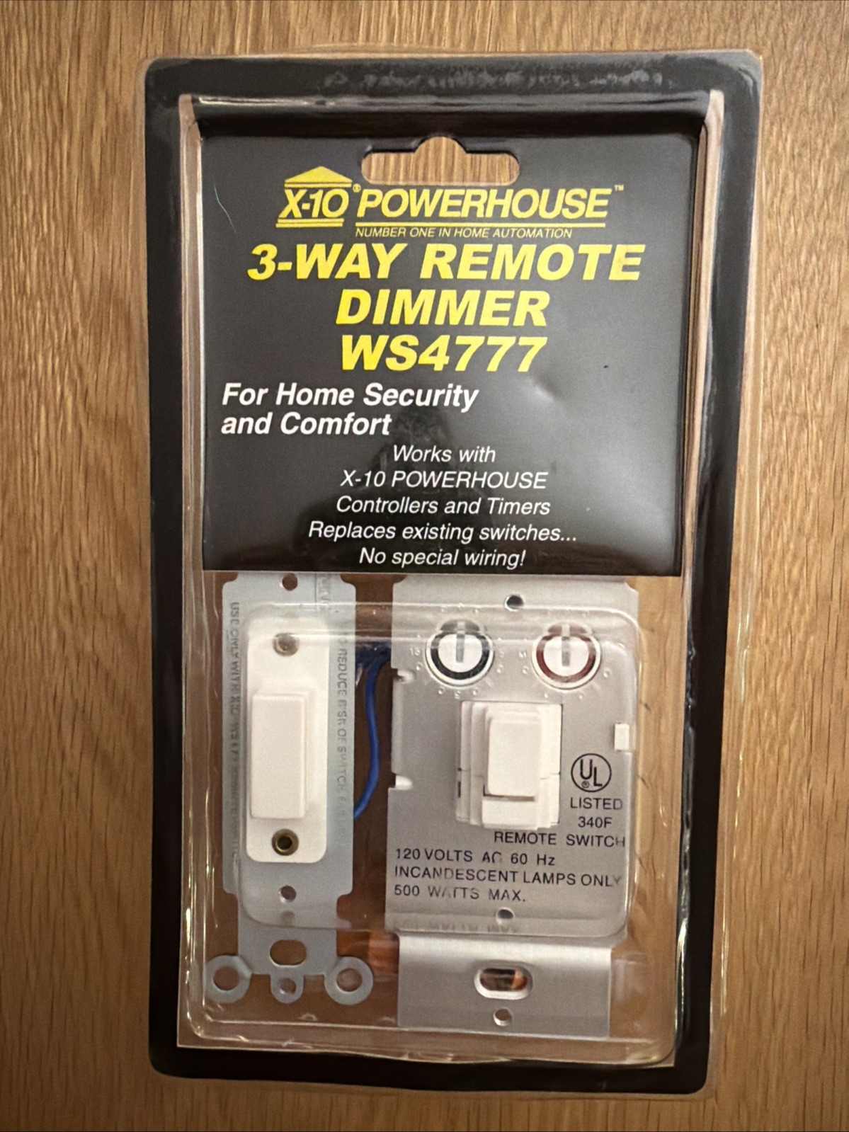 X-10 Powerhouse WS4777 3-Way Remote Dimmer Wall Switch Module 500W New Sealed