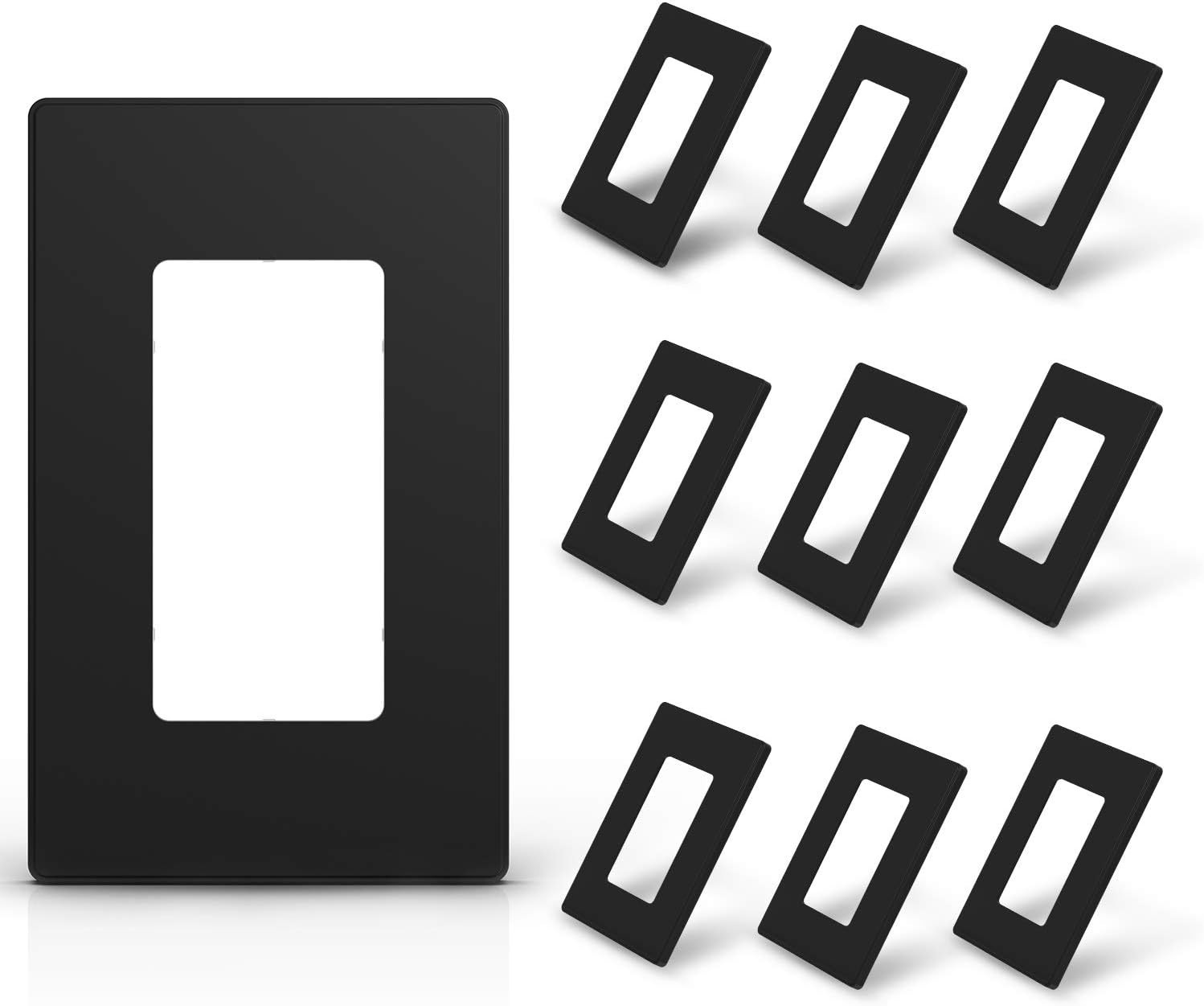 1-Gang Screwless Decorative Wall Plates, Standard Size Unbreakable Thermoplas…