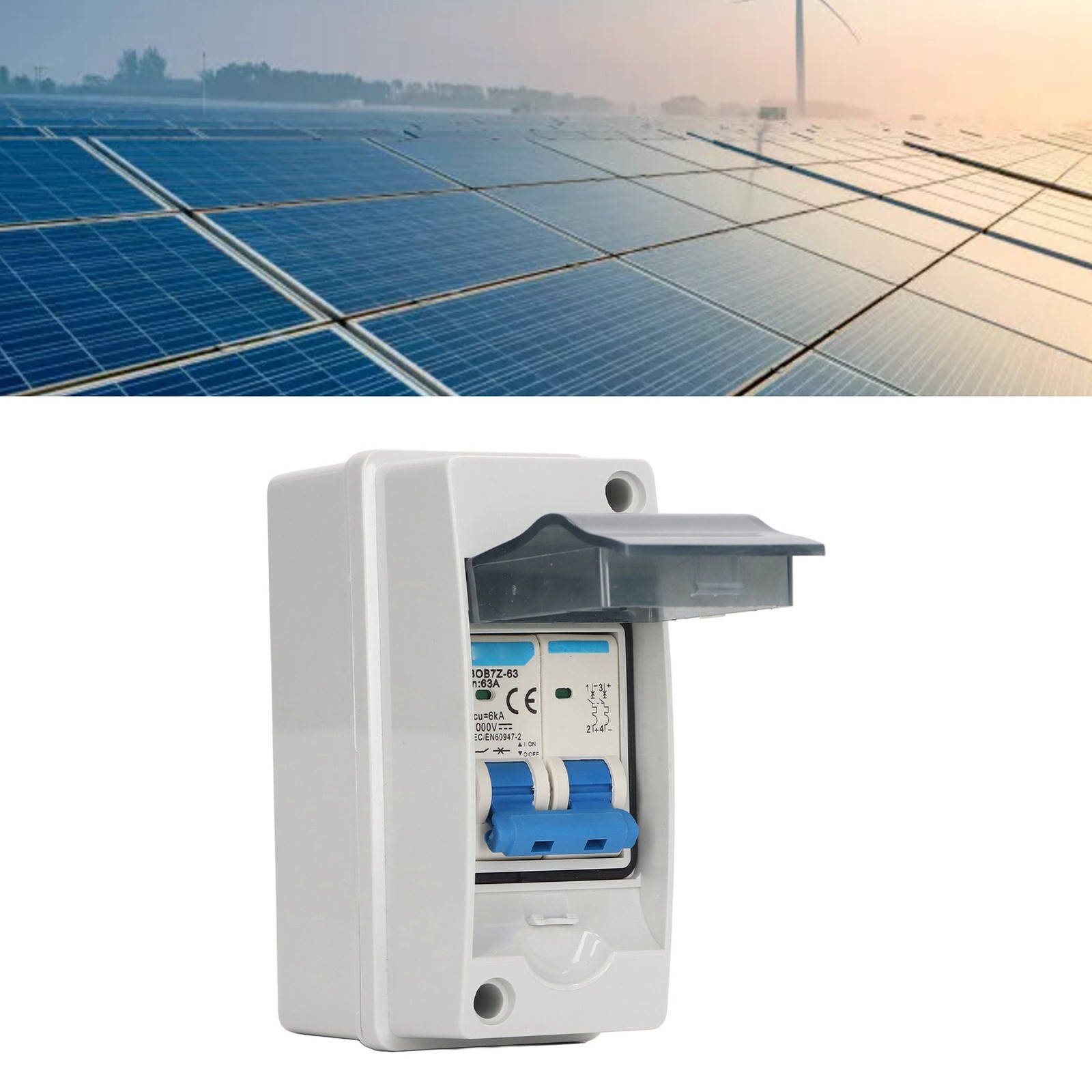 PV Solar Disconnect Switch Overvoltage Protection IP65 Waterproof Miniature