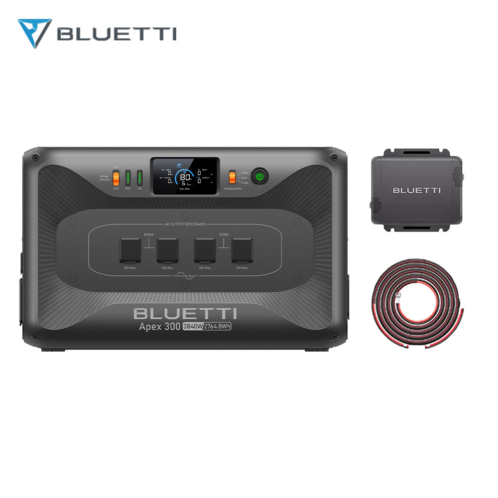 BLUETTI Apex 300 2764Wh Portable Power Station+560W Alternator Charger for Trip