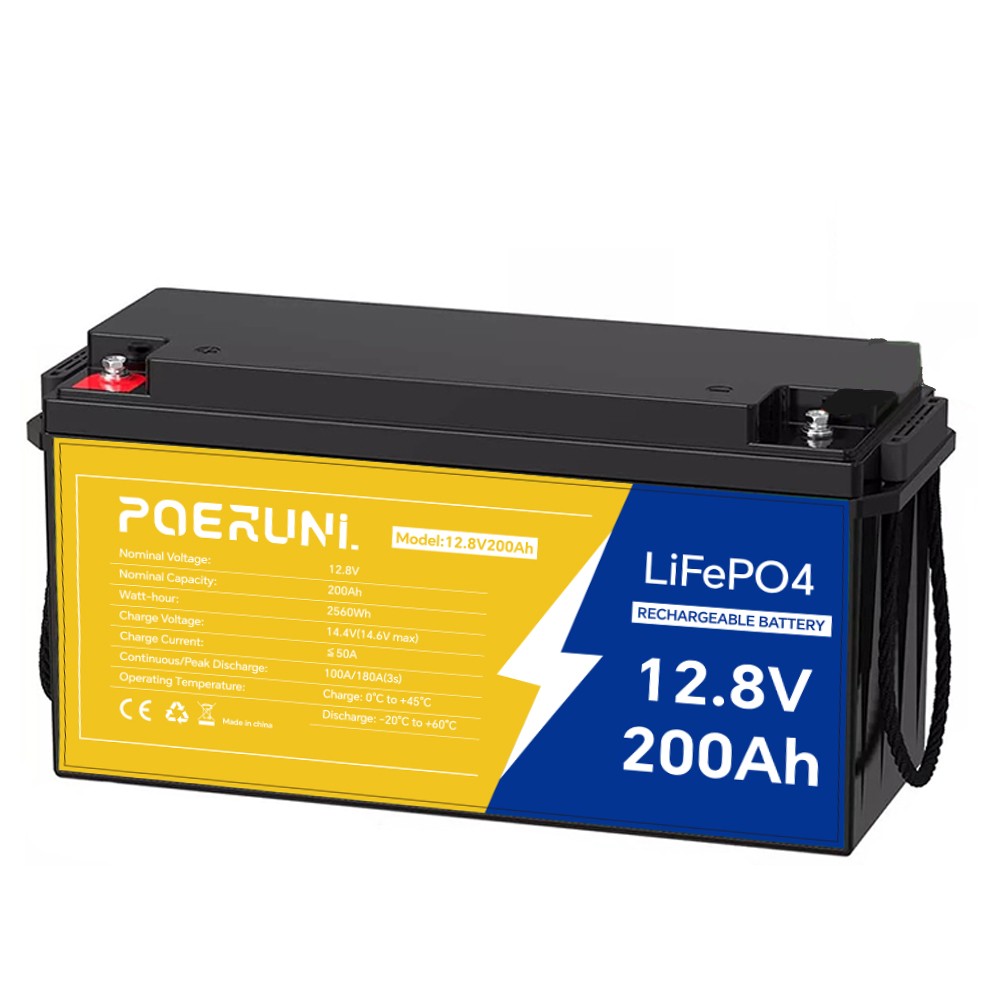 2Pack 12V 200Ah LiFePO4 Lithium Battery 2560Wh Deep Cycle BMS For Solar Panel RV