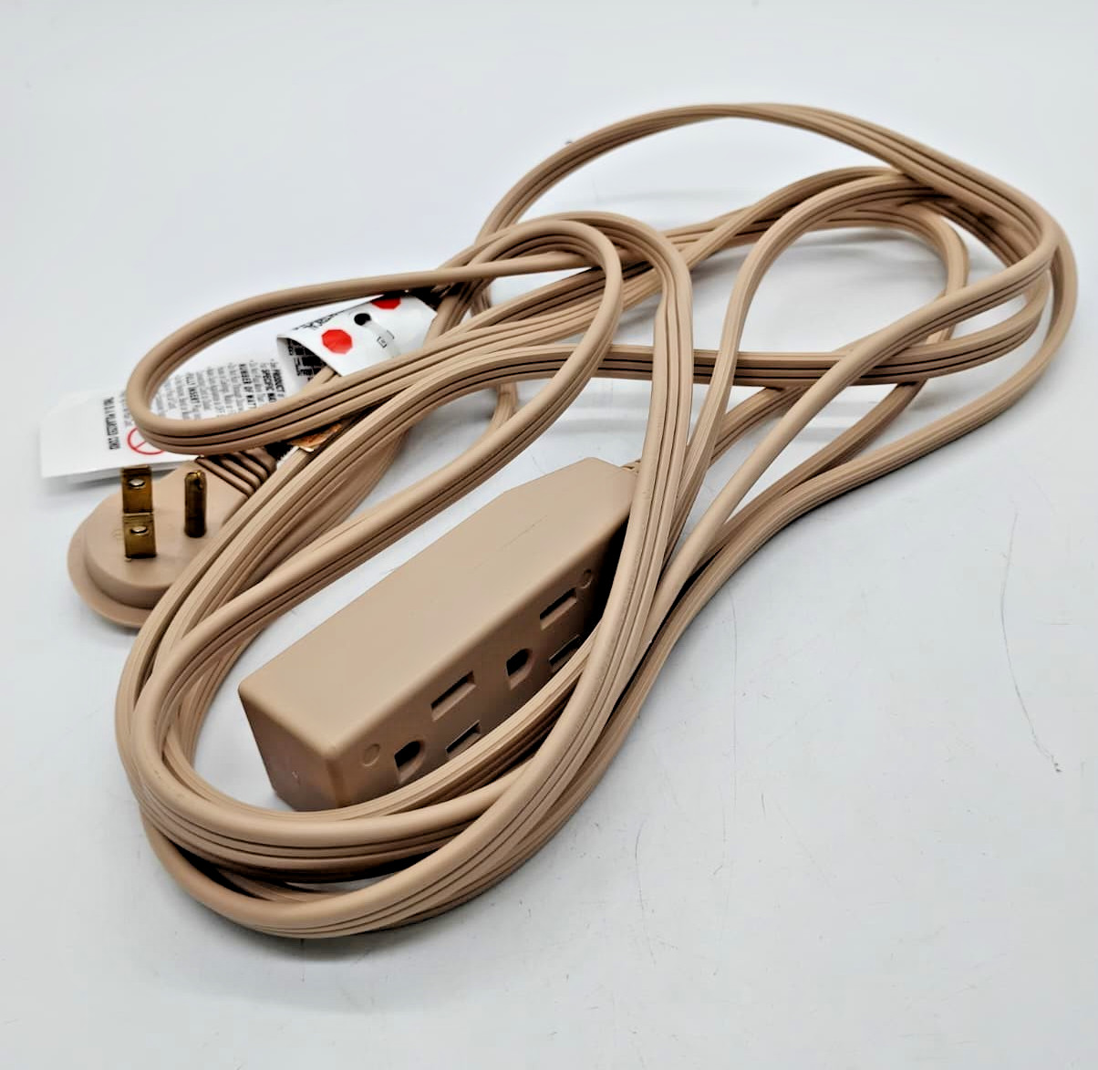 Woods Slimline 16/3 Flat Plug Extension Cord 8ft Beige 2255