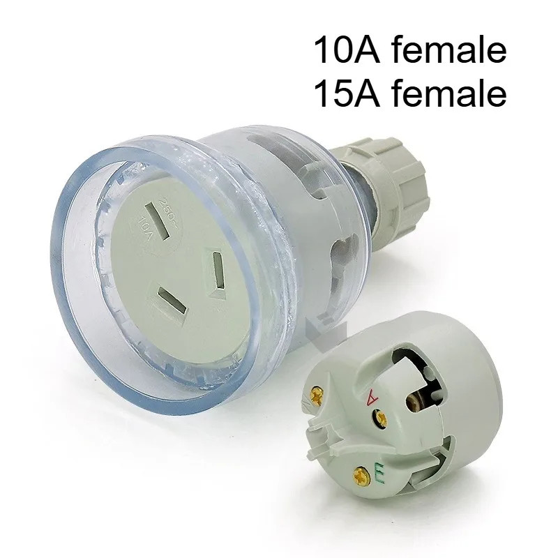 1Pcs Rewirable Plug Socket Australian Female Socket 3 Prong Electrical Socket Gr