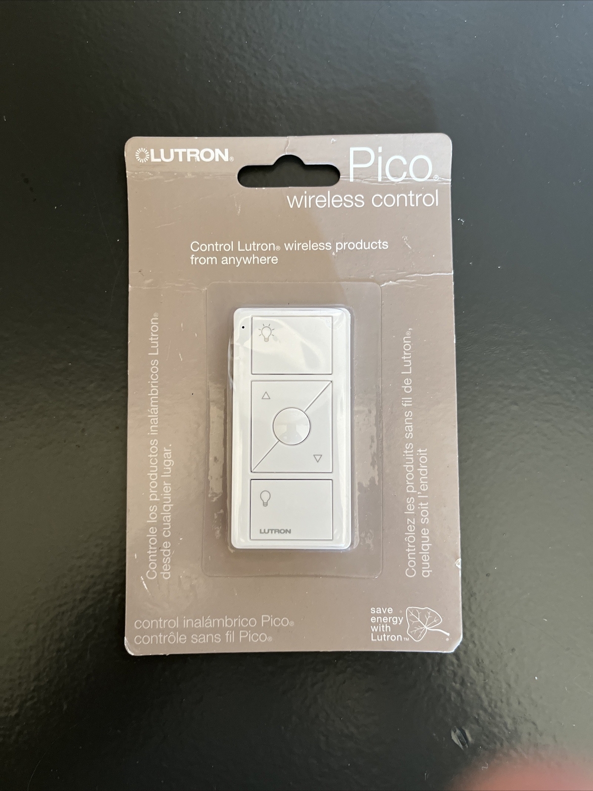 Lutron White PICO Wireless 3 Button Remote (PJ2-3BRL-GWH-L01)