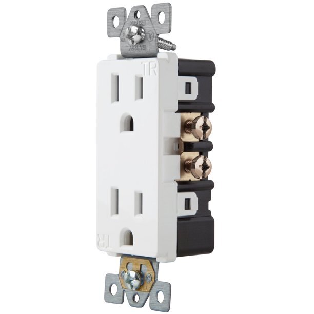 Outlet Decora Duplex Receptacle 15/20 Amp 125 Volt Tamper Resistant White 10pack