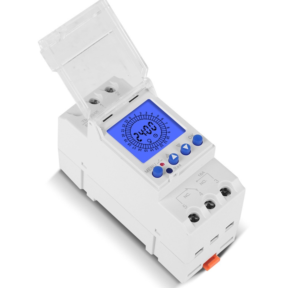 Intelligent Timer Switch 16A 24 Hours Programmable with Backlight LCD Display