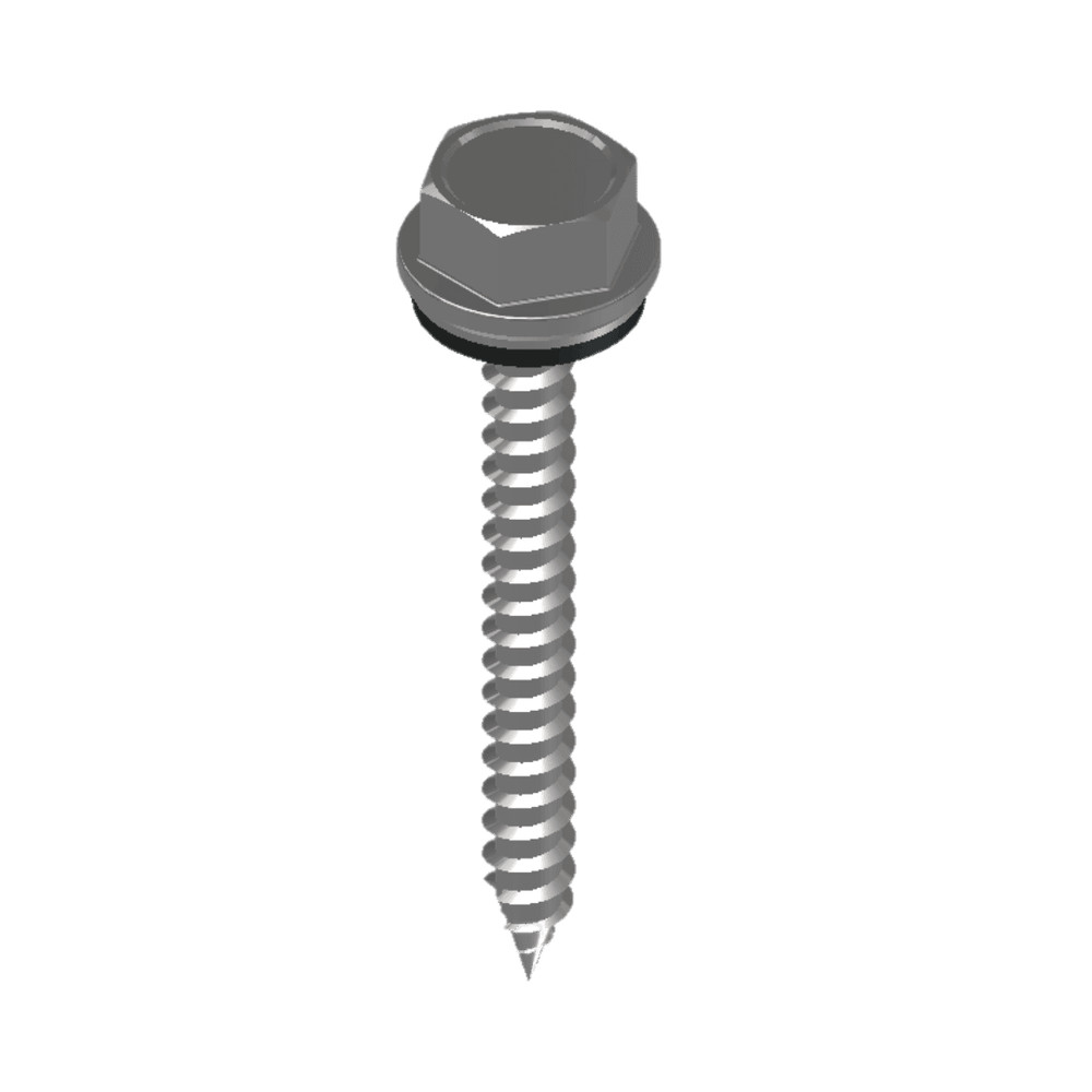 SnapNrack 242-10010, Sealing Wood Screw, #14 x 2 1/4 IN, 1/2IN Hex, SS (Qty:80)