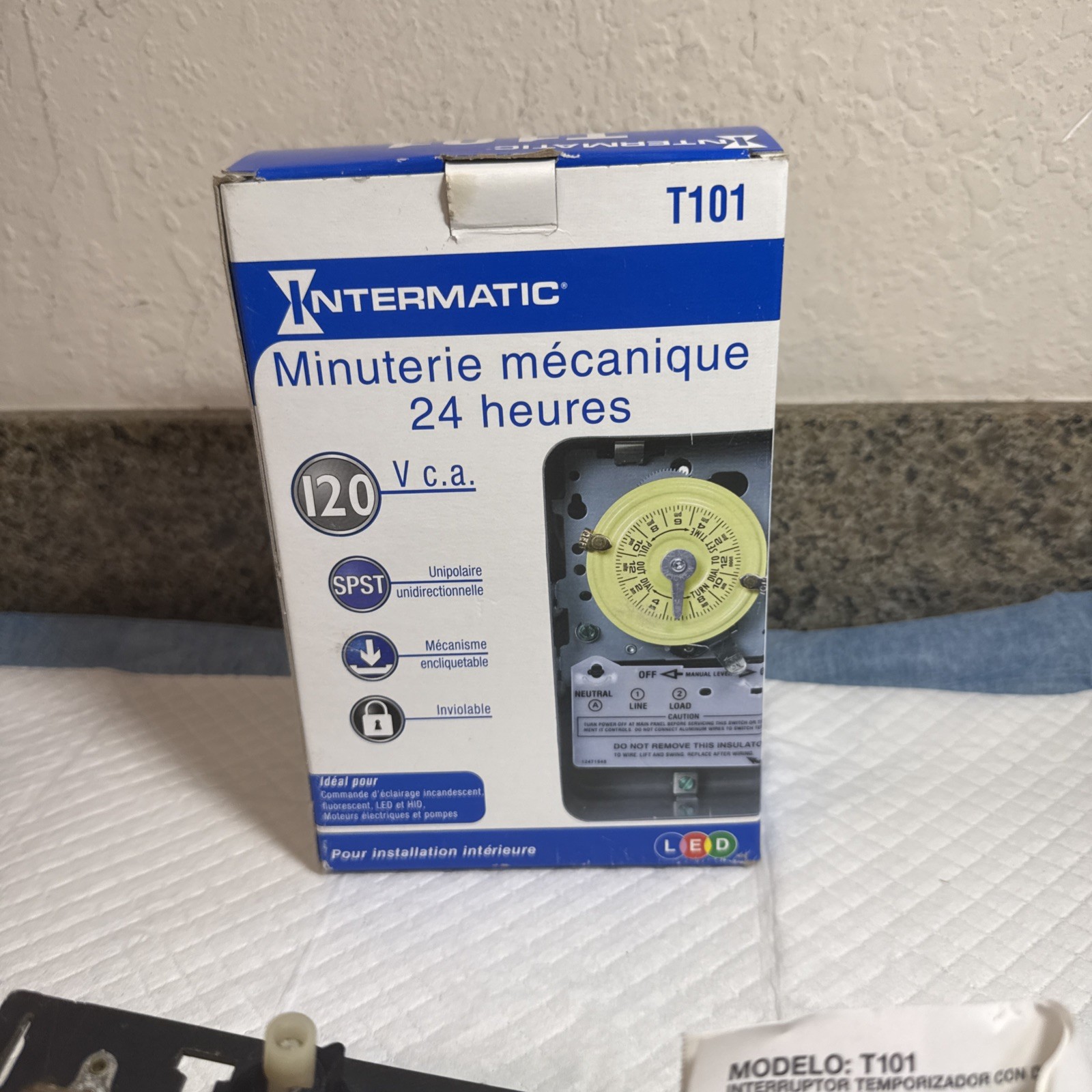 Intermatic T101 24 Hour Industrial Grade Indoor Mechanical Time Switch No Case