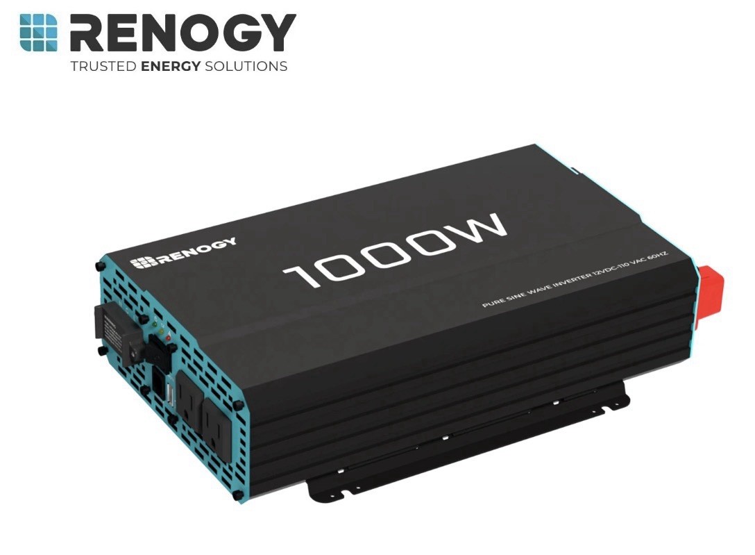 Renogy 1000W Pure Sine Wave Inverter 12V DC to 120V AC Converter New